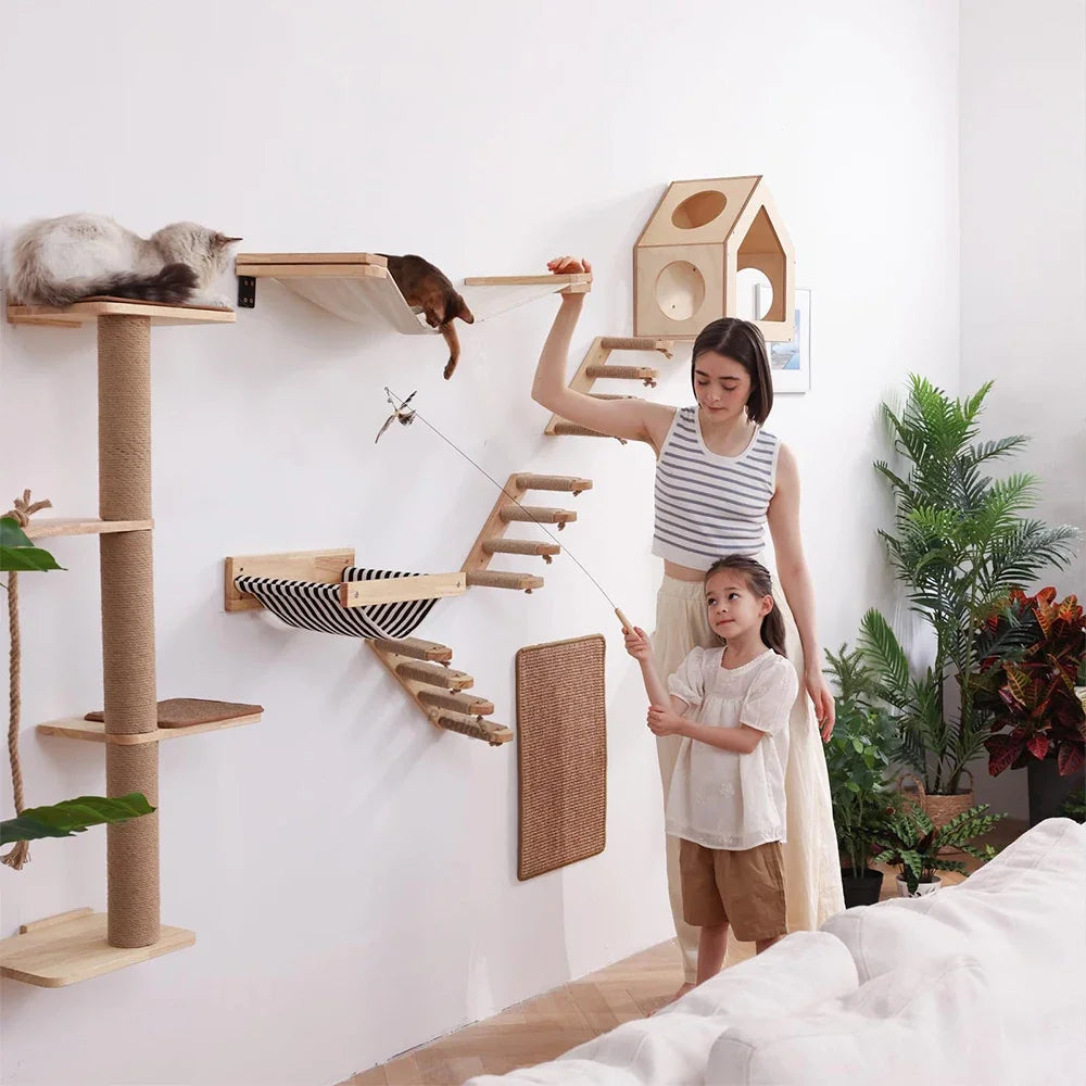 Cat Wall Shelves and Climbing Steps for Indoor Cats – Space Saving Furniture
