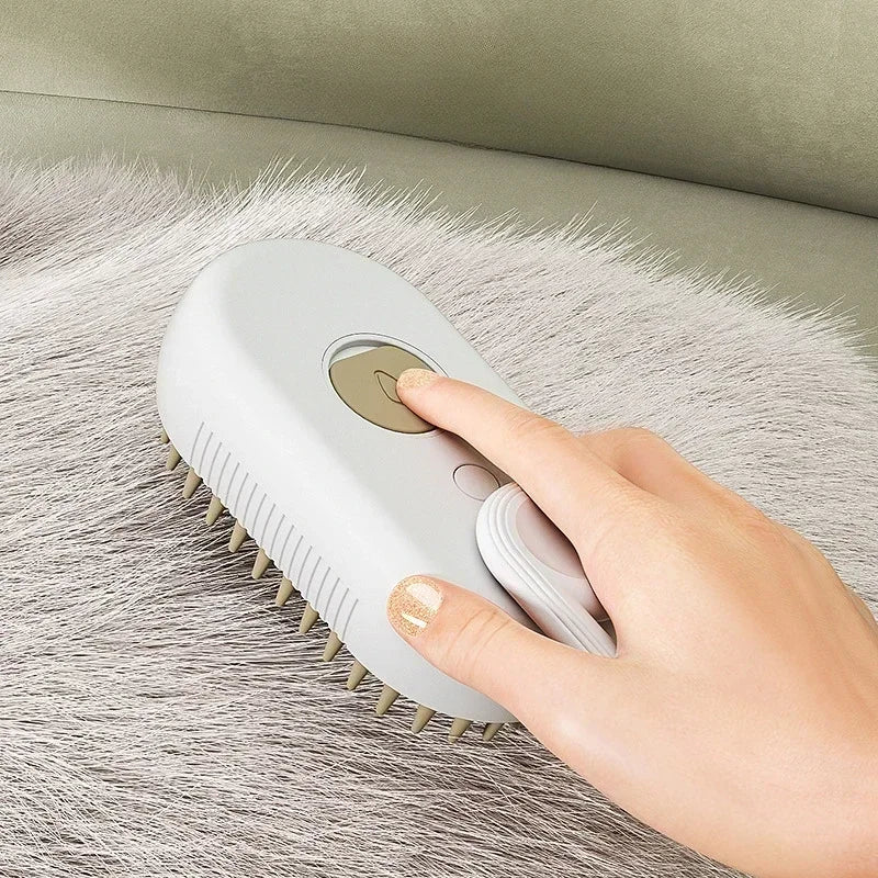 3-in-1 Steam Grooming Brush for Dogs and Cats – Deshedding & Massage Tool
