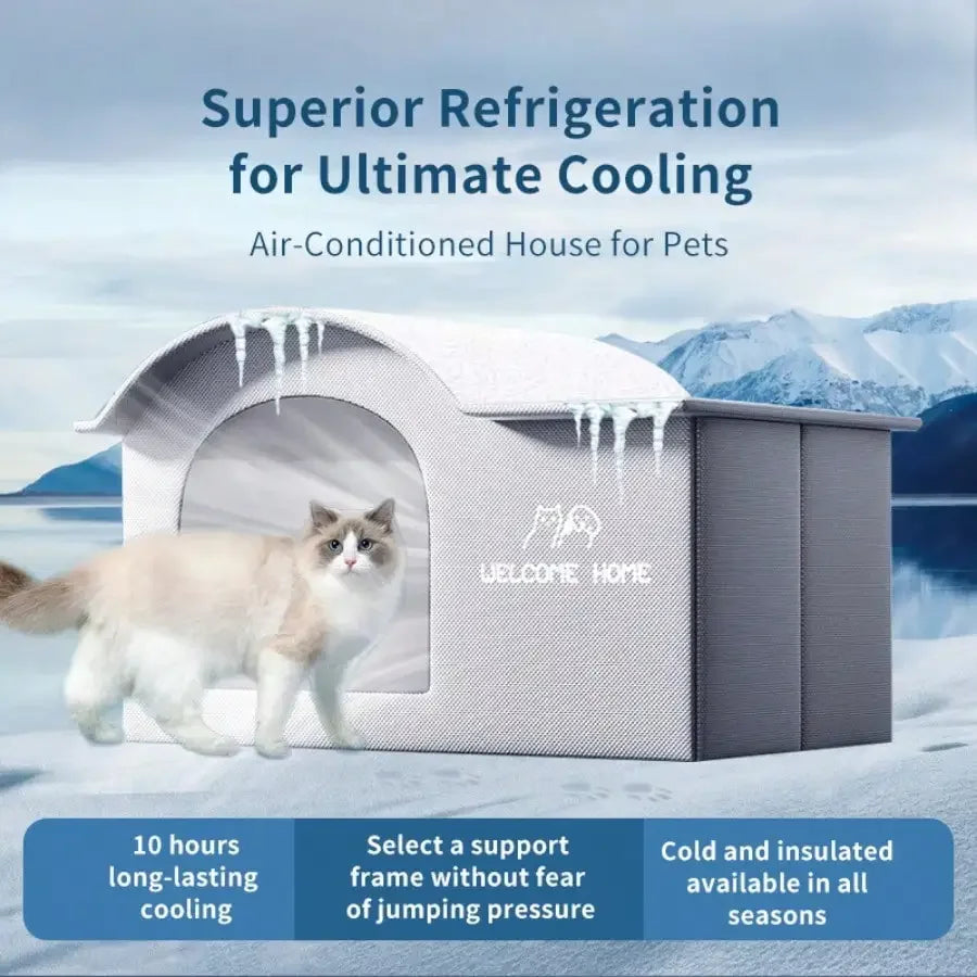 Cooling Pet House Bed for Dogs & Cats | Summer Ice House with Breathable Oxford Fabric