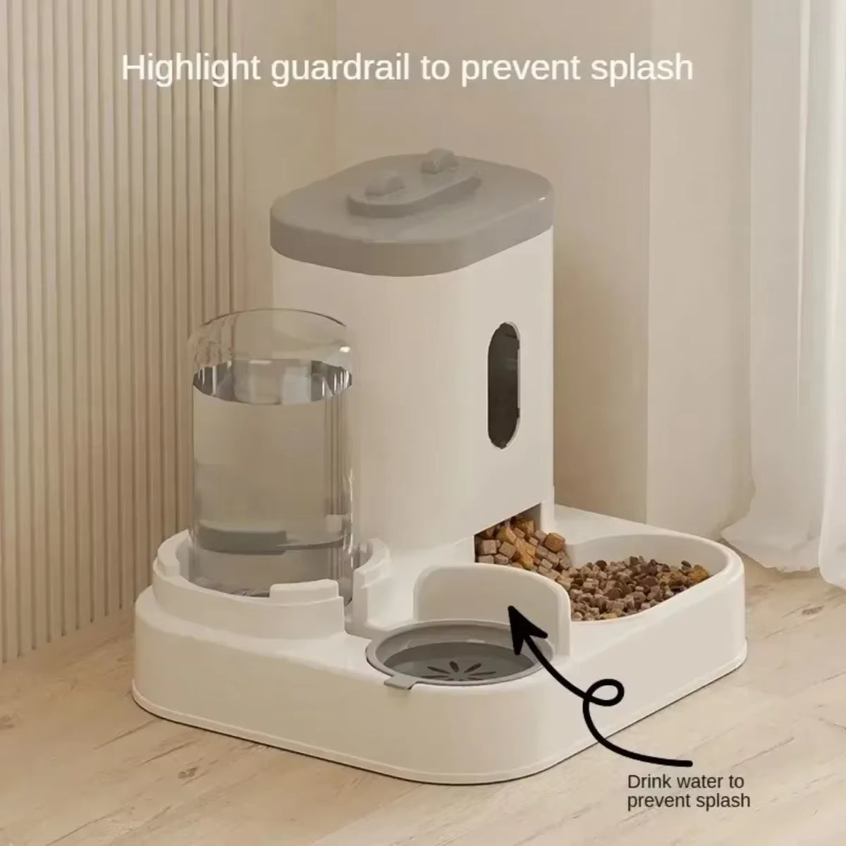 Automatic Pet Feeder with Food Storage and Water Dispenser for Dogs & Cats