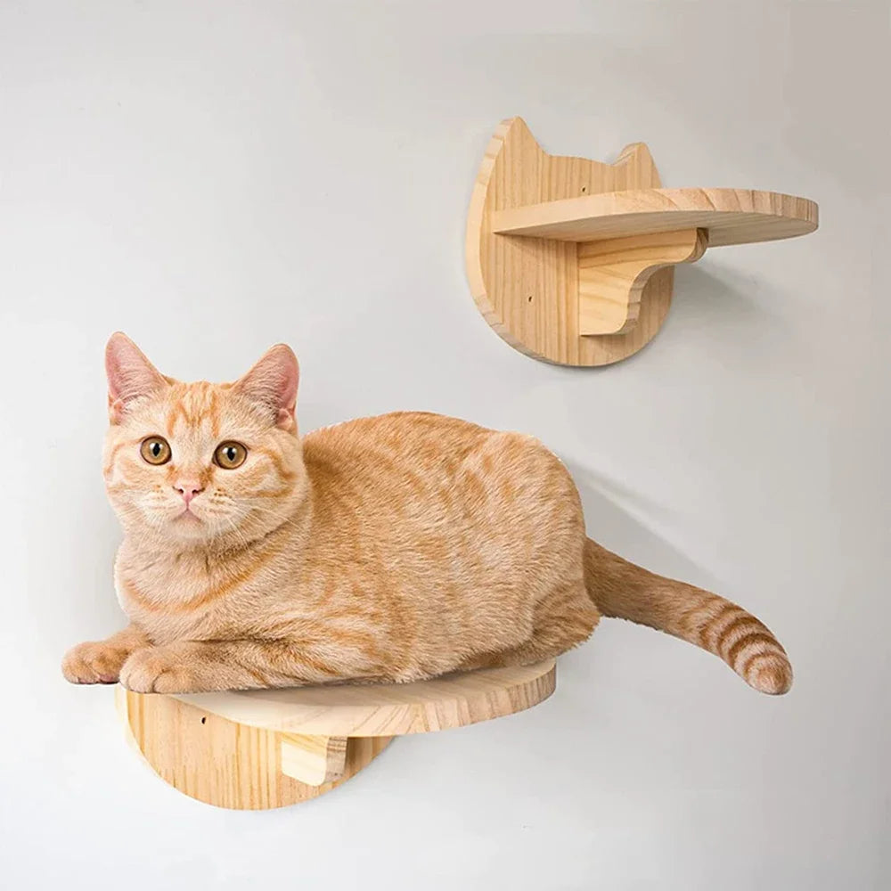 Cat Wall Shelves and Climbing Steps for Indoor Cats – Space Saving Furniture