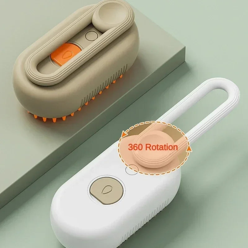 3-in-1 Steam Grooming Brush for Dogs and Cats – Deshedding & Massage Tool