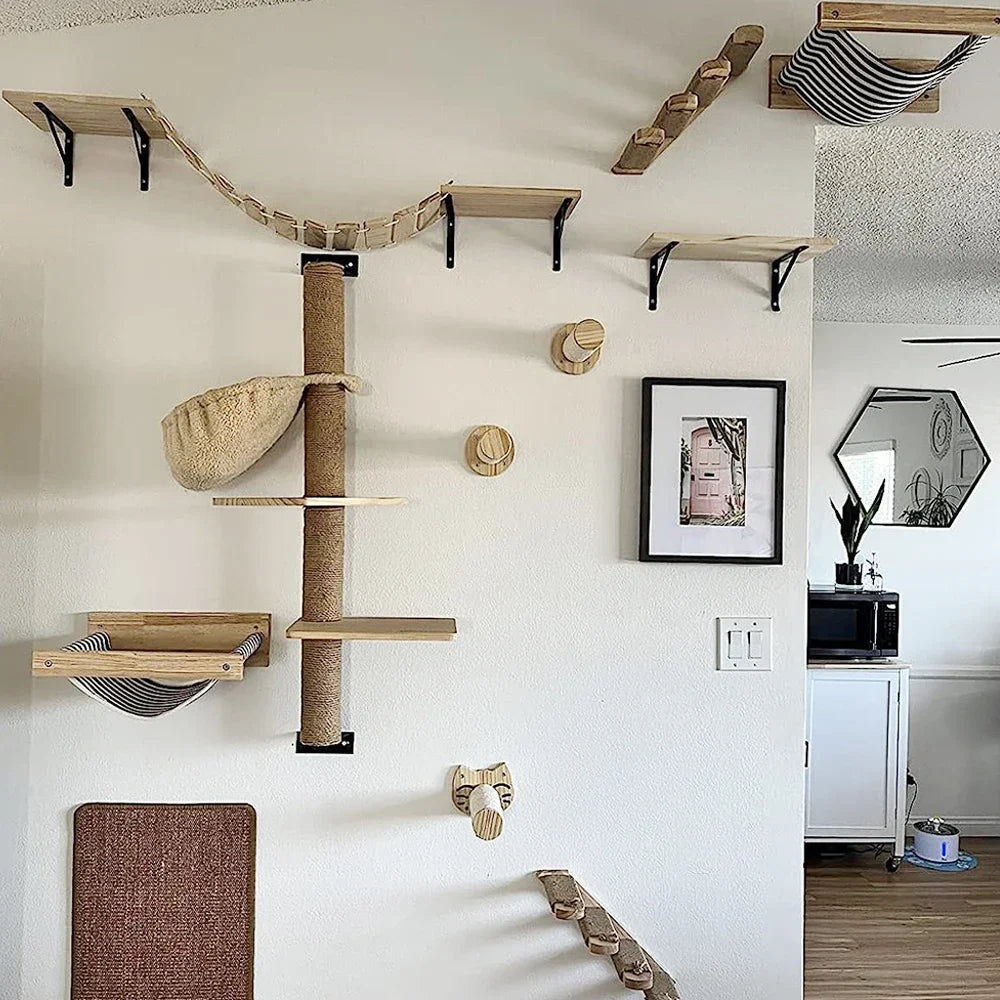 Cat Wall Shelves and Climbing Steps for Indoor Cats – Space Saving Furniture