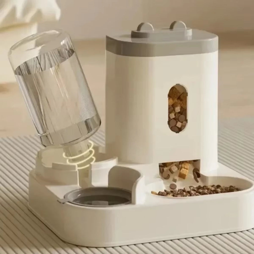 Automatic Pet Feeder with Food Storage and Water Dispenser for Dogs & Cats