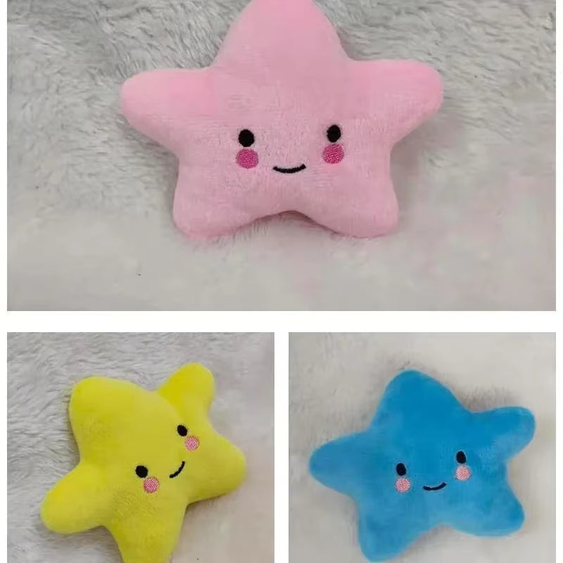 Squeaky Plush Star Dog Toy for Small Dogs and Puppies – Soft Interactive Toy