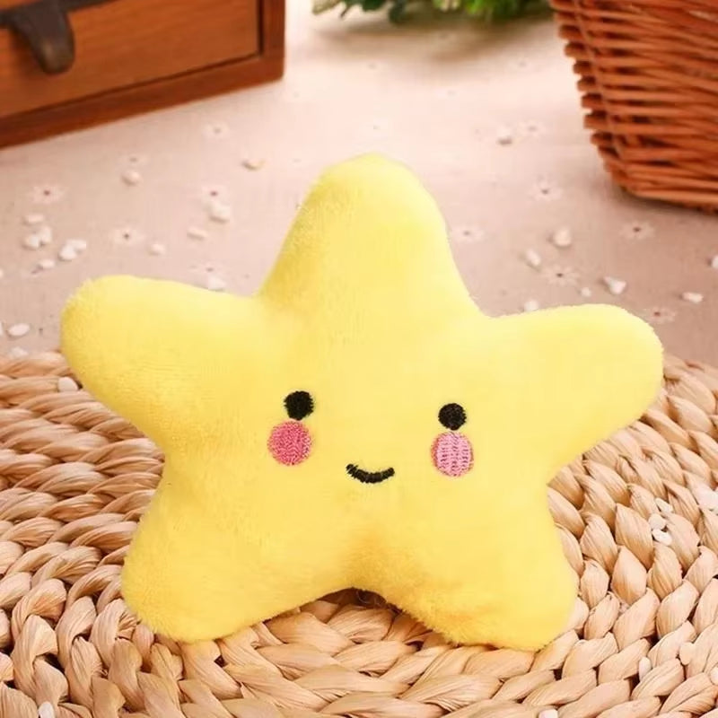 Squeaky Plush Star Dog Toy for Small Dogs and Puppies – Soft Interactive Toy