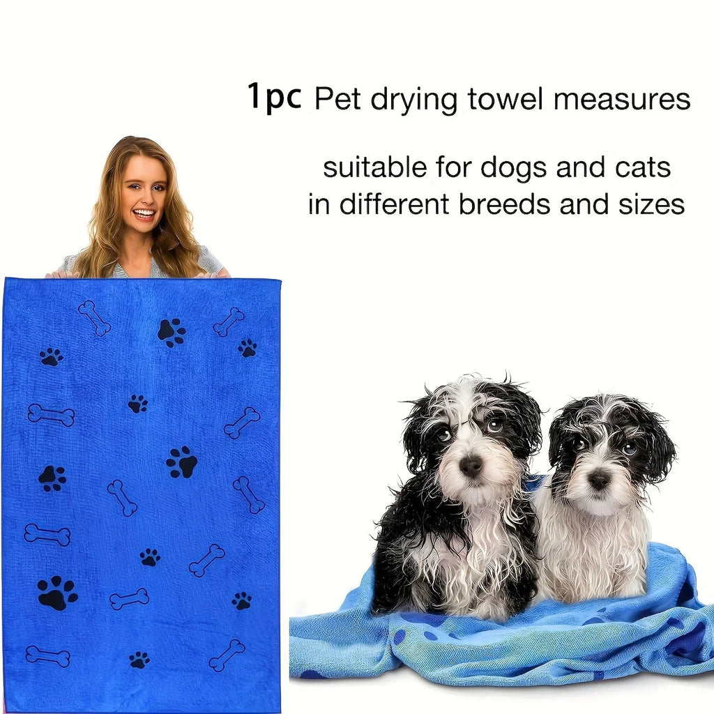 Ultra Absorbent Dog & Cat Drying Towel for Bathing and Grooming