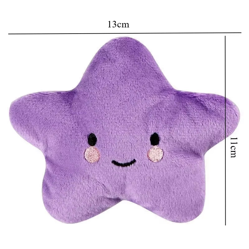 Squeaky Plush Star Dog Toy for Small Dogs and Puppies – Soft Interactive Toy