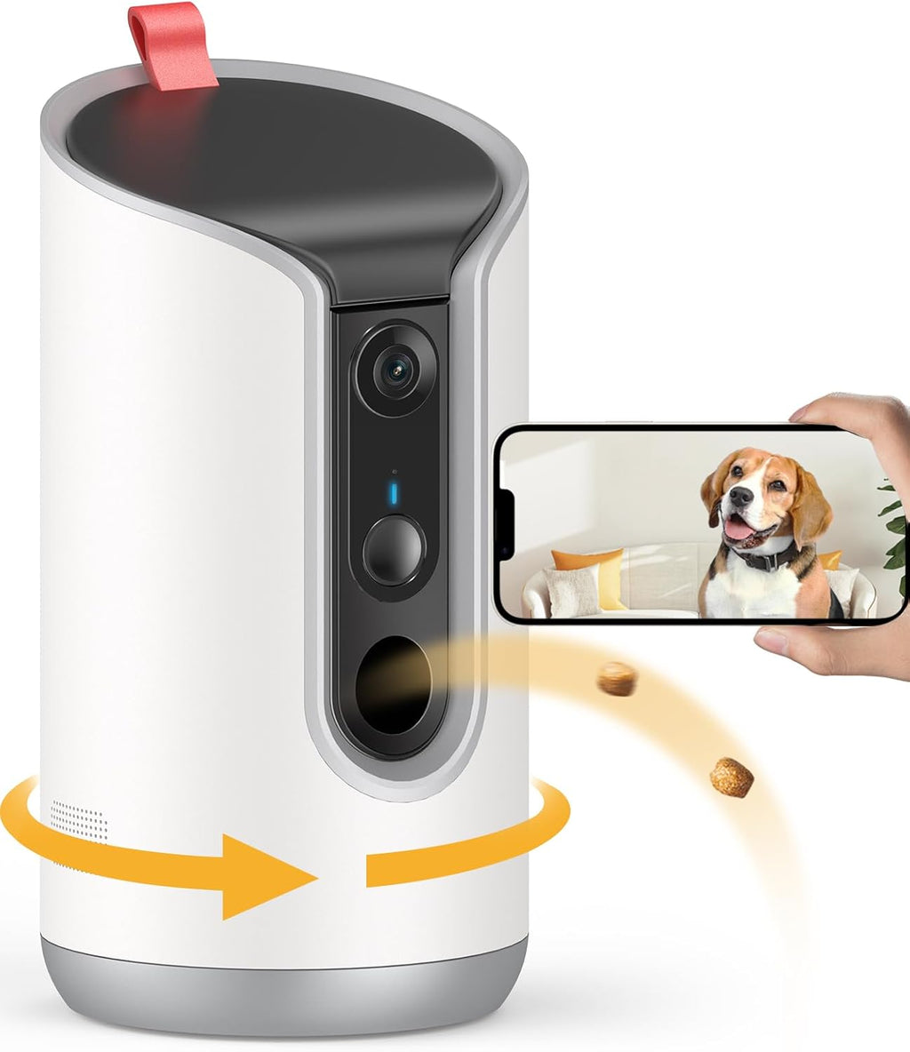 360° Smart Pet Camera with Treat Dispenser | 2K HD & 2-Way Audio