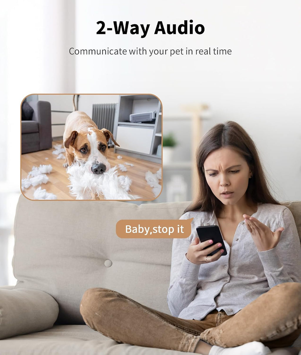 360° Smart Pet Camera with Treat Dispenser | 2K HD & 2-Way Audio