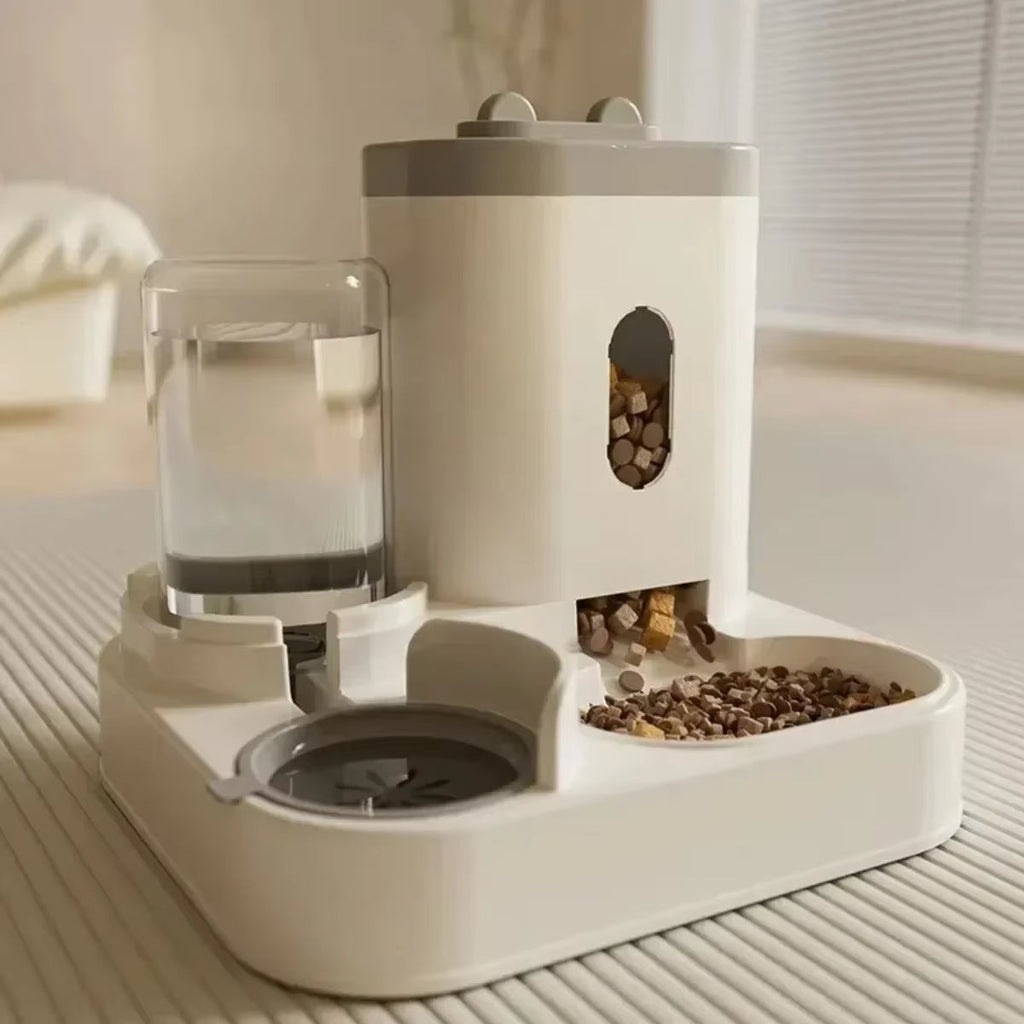 Automatic Pet Feeder with Food Storage and Water Dispenser for Dogs & Cats