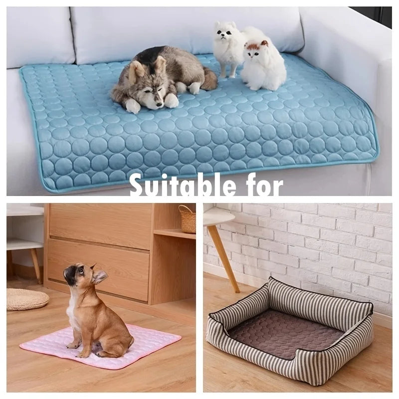 Cooling Dog Mat for Summer – Self Cooling Pet Bed for Dogs & Cats