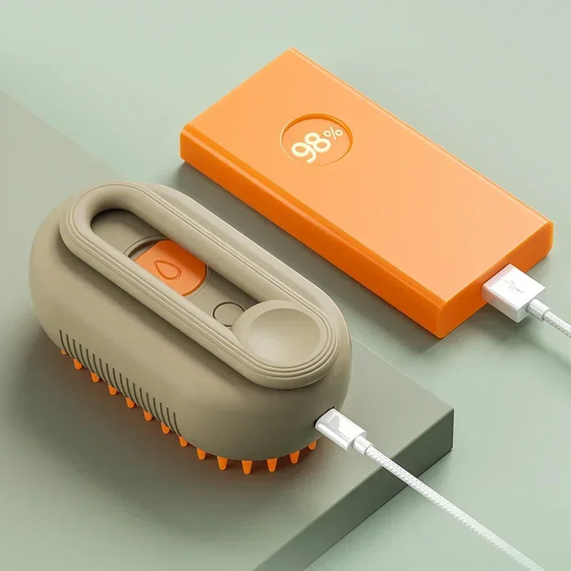 3-in-1 Steam Grooming Brush for Dogs and Cats – Deshedding & Massage Tool