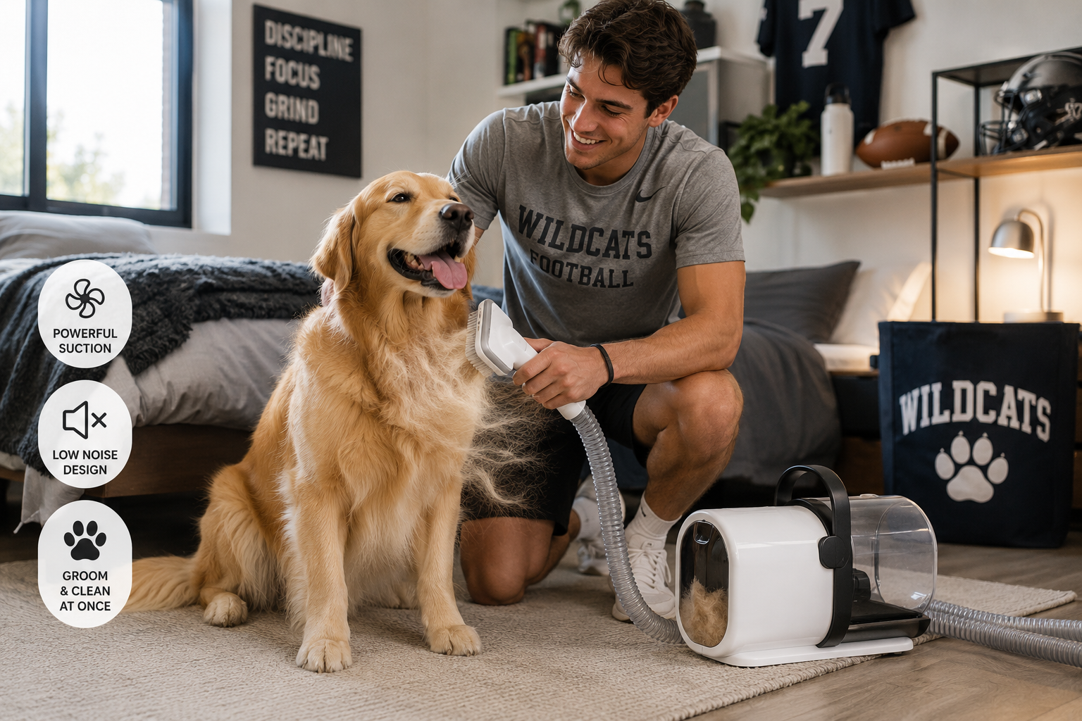 Professional Pet Grooming Vacuum – 7 Tools in 1