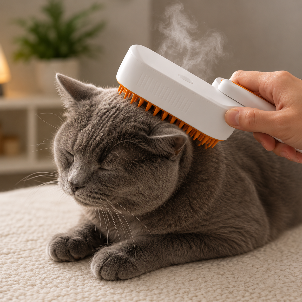 3-in-1 Steam Grooming Brush for Dogs and Cats – Deshedding & Massage Tool