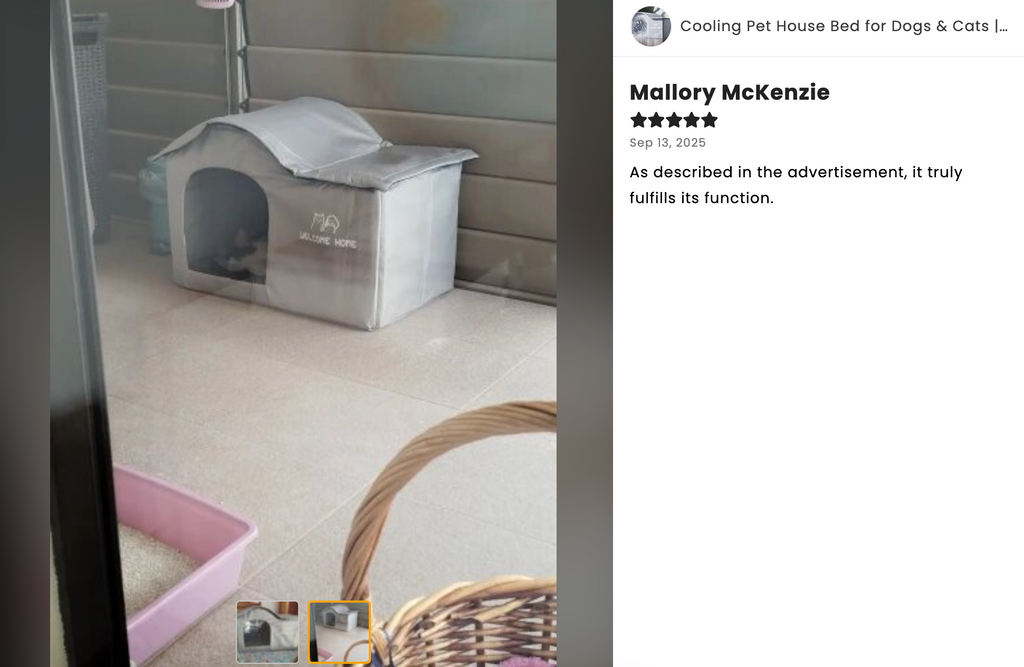 Cooling Pet House Bed for Dogs & Cats | Summer Ice House with Breathable Oxford Fabric