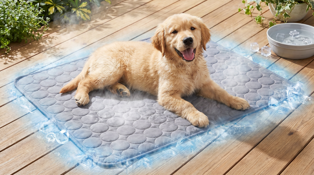 Cooling Dog Mat for Summer – Self Cooling Pet Bed for Dogs & Cats