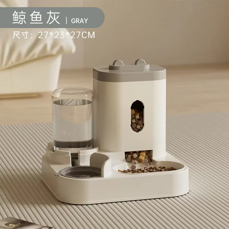 Automatic Pet Feeder with Food Storage and Water Dispenser for Dogs & Cats