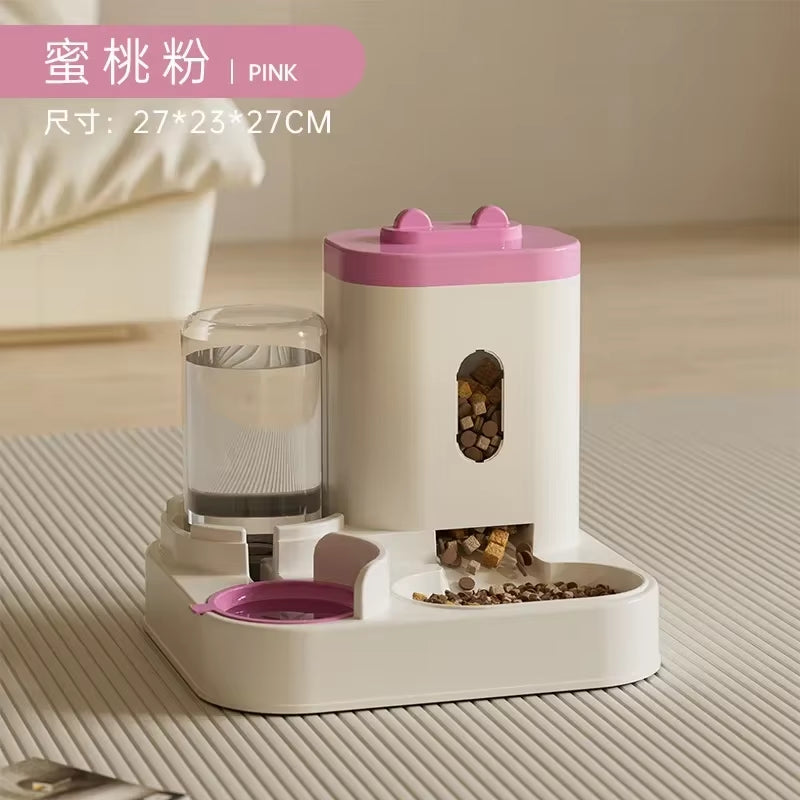 Automatic Pet Feeder with Food Storage and Water Dispenser for Dogs & Cats