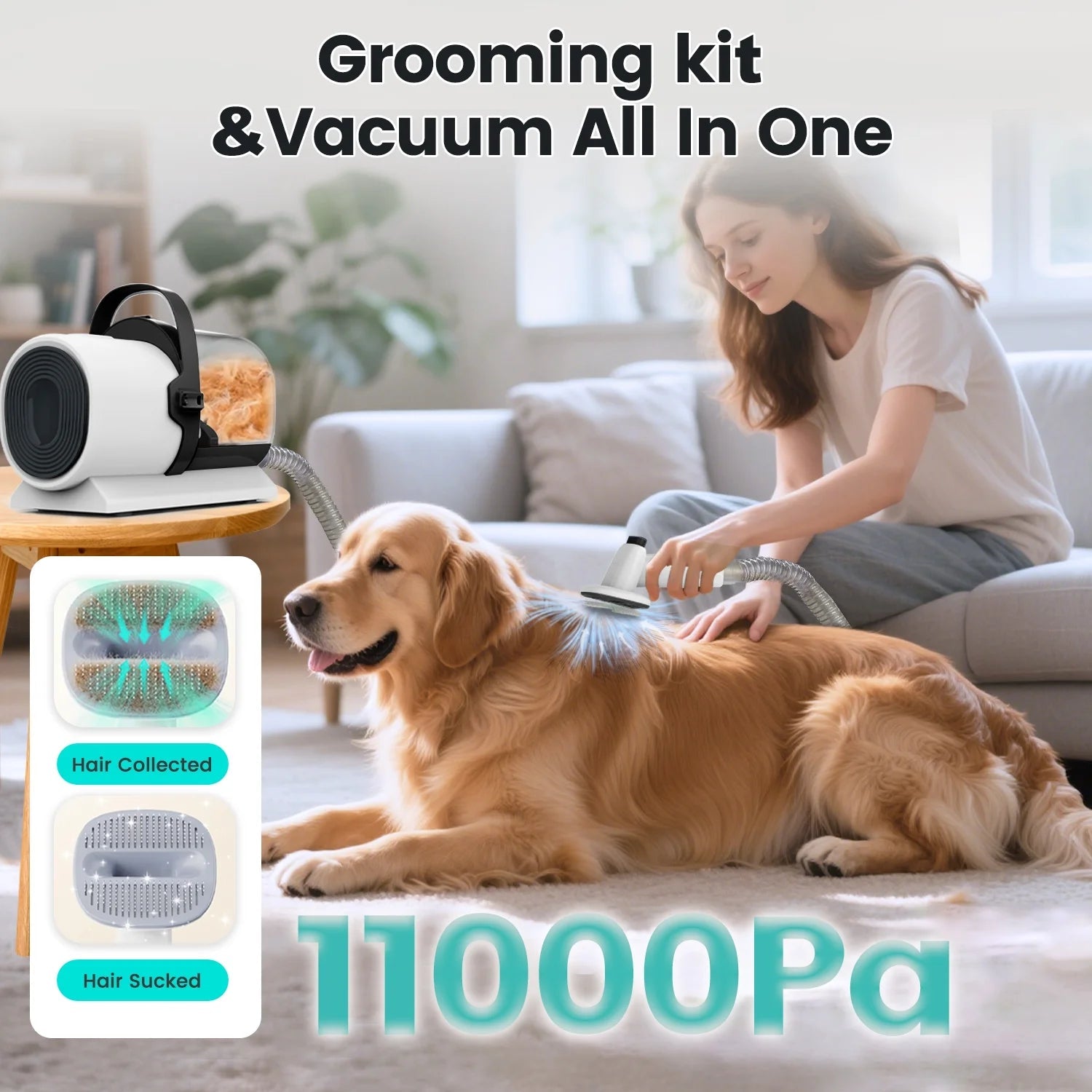 Professional Pet Grooming Vacuum – 7 Tools in 1