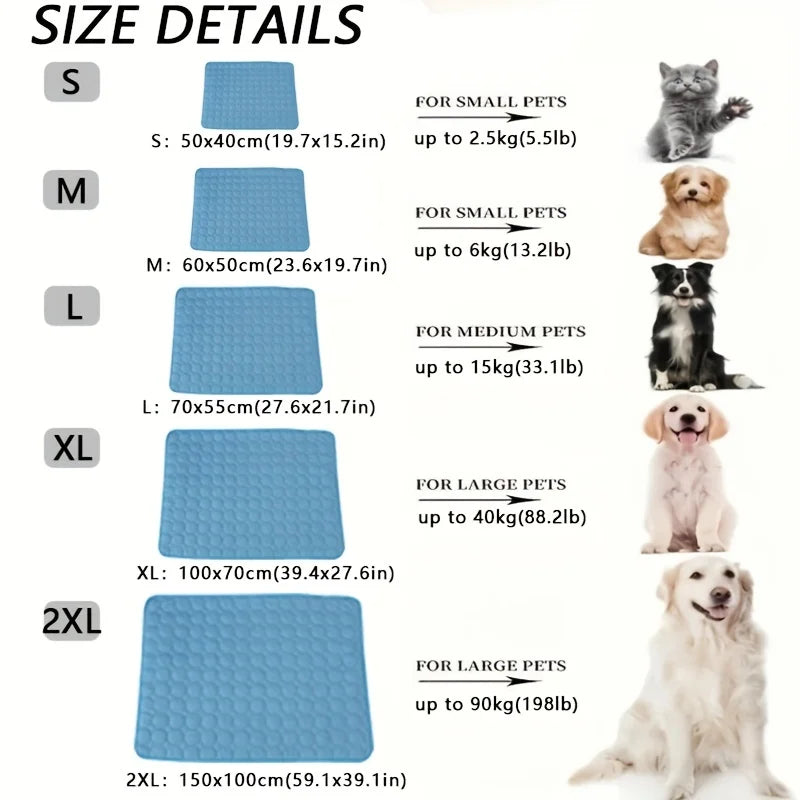 Cooling Dog Mat for Summer – Self Cooling Pet Bed for Dogs & Cats