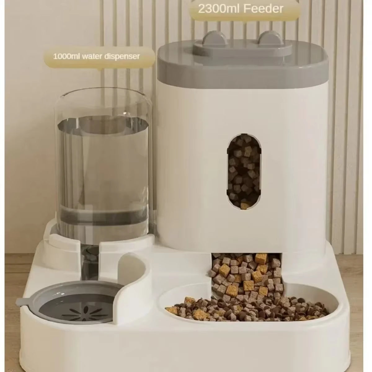 Automatic Pet Feeder with Food Storage and Water Dispenser for Dogs & Cats