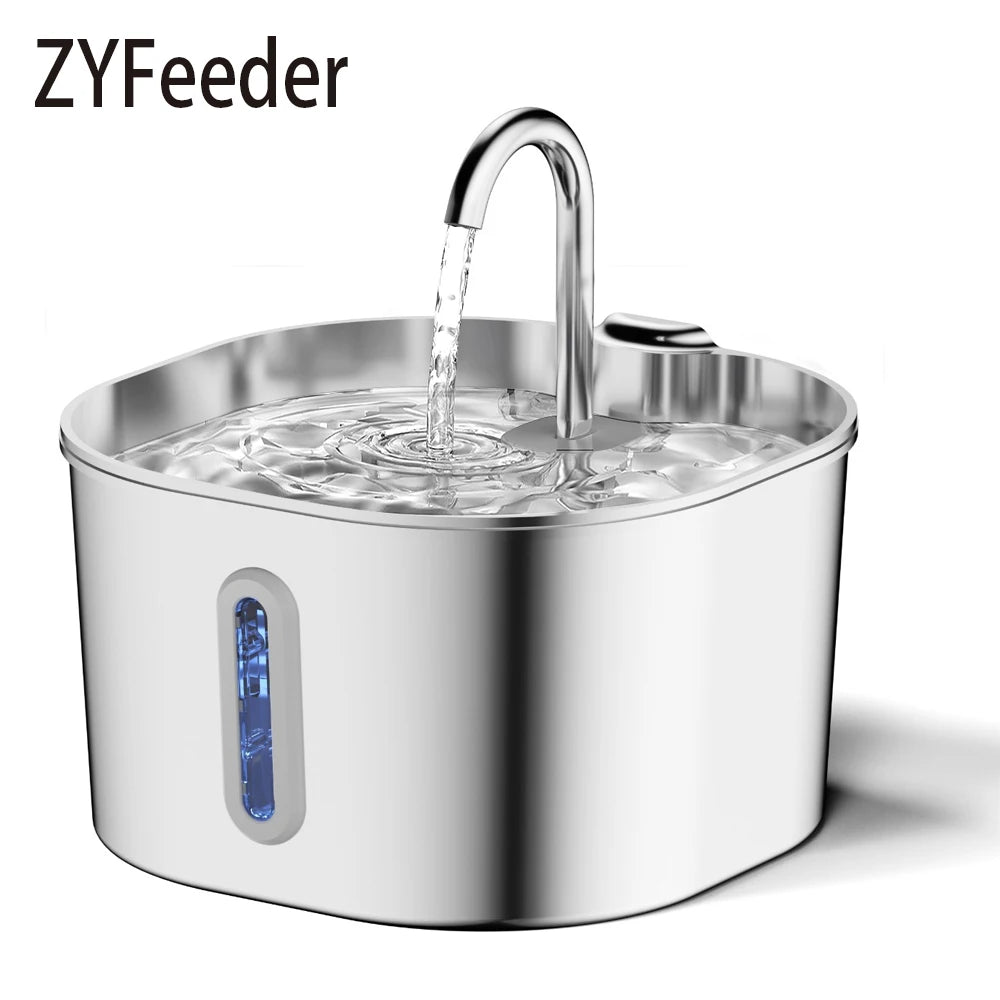 Stainless Steel Pet Water Fountain – Automatic Pet Water Dispenser