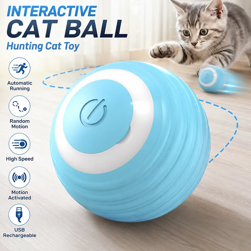 Automatic Rolling Cat Ball Toy – Motion Activated Interactive Pet Toy